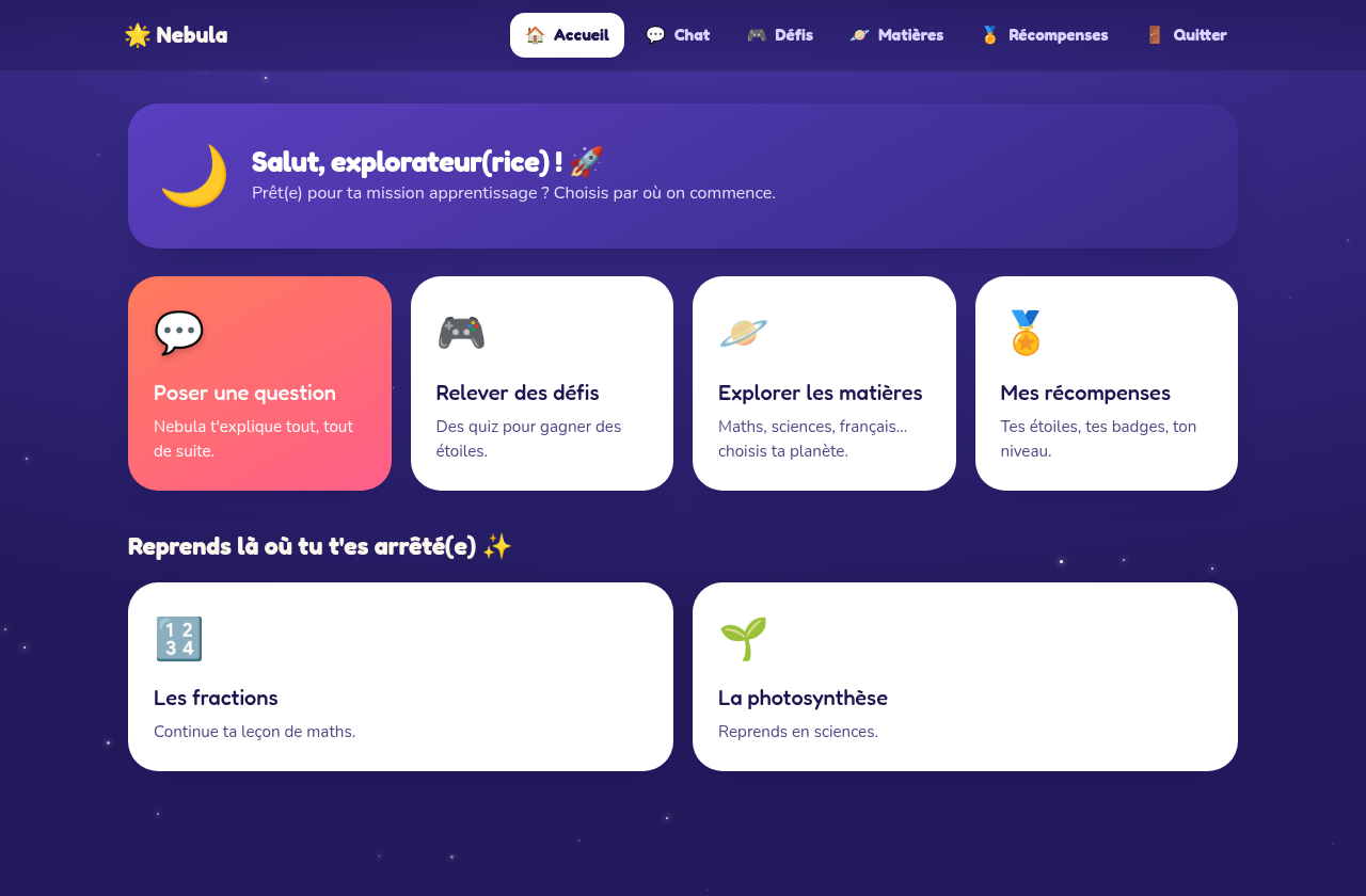 L'espace enfant de Nebula
